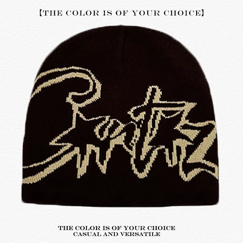 American Street Leopard Print Jacquard Letters Star Knitted Hats Warm Camo Men Women Fashion Personal Versatile Beanies Hip-Hop