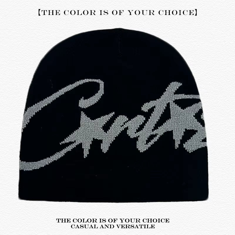 American Street Leopard Print Jacquard Letters Star Knitted Hats Warm Camo Men Women Fashion Personal Versatile Beanies Hip-Hop