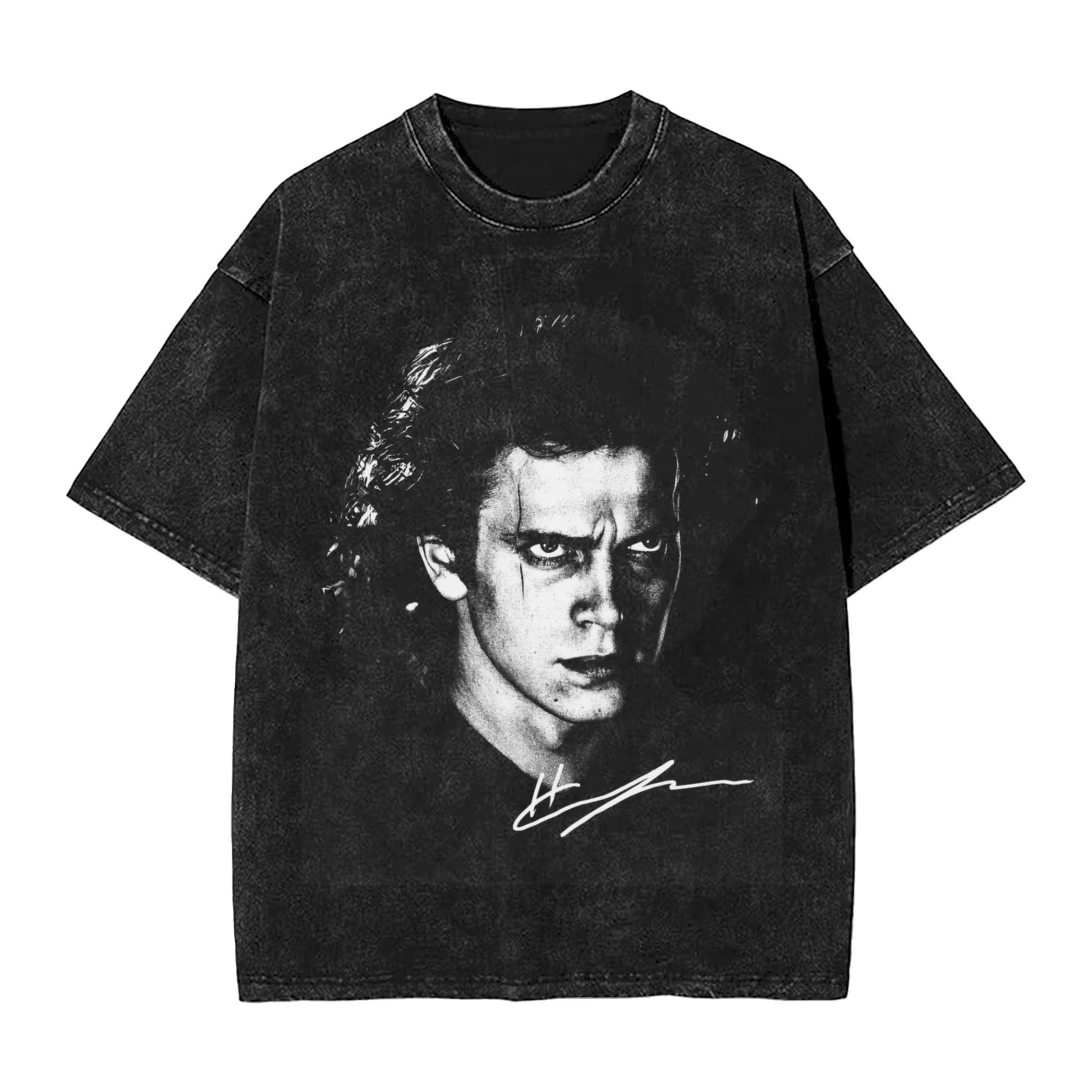 Washed T Shirt Anakin Skywalker Hip Hop Fashion T-Shirt High Street Streetwear 100% Cotton Summer Tops Tee Shirt for Men Women