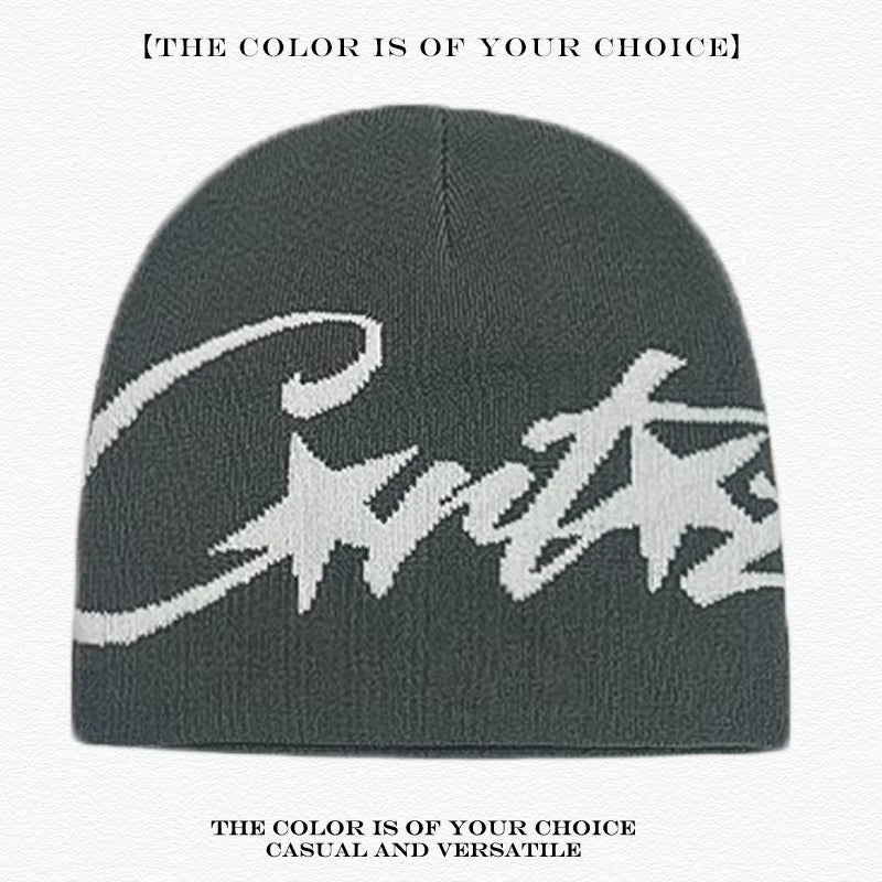 American Street Leopard Print Jacquard Letters Star Knitted Hats Warm Camo Men Women Fashion Personal Versatile Beanies Hip-Hop