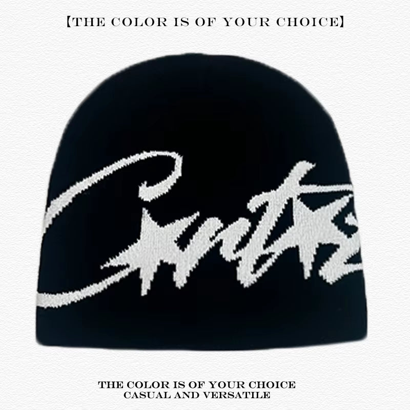 American Street Leopard Print Jacquard Letters Star Knitted Hats Warm Camo Men Women Fashion Personal Versatile Beanies Hip-Hop