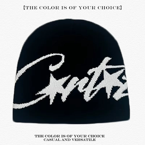 American Street Leopard Print Jacquard Letters Star Knitted Hats Warm Camo Men Women Fashion Personal Versatile Beanies Hip-Hop