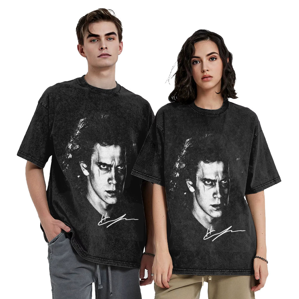 Washed T Shirt Anakin Skywalker Hip Hop Fashion T-Shirt High Street Streetwear 100% Cotton Summer Tops Tee Shirt for Men Women