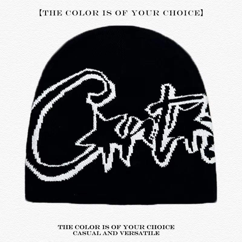 American Street Leopard Print Jacquard Letters Star Knitted Hats Warm Camo Men Women Fashion Personal Versatile Beanies Hip-Hop