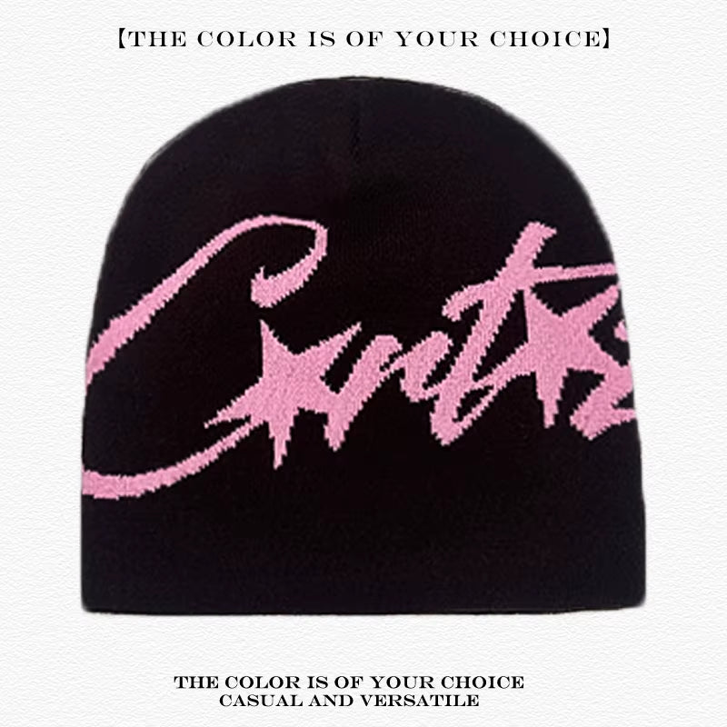 American Street Leopard Print Jacquard Letters Star Knitted Hats Warm Camo Men Women Fashion Personal Versatile Beanies Hip-Hop