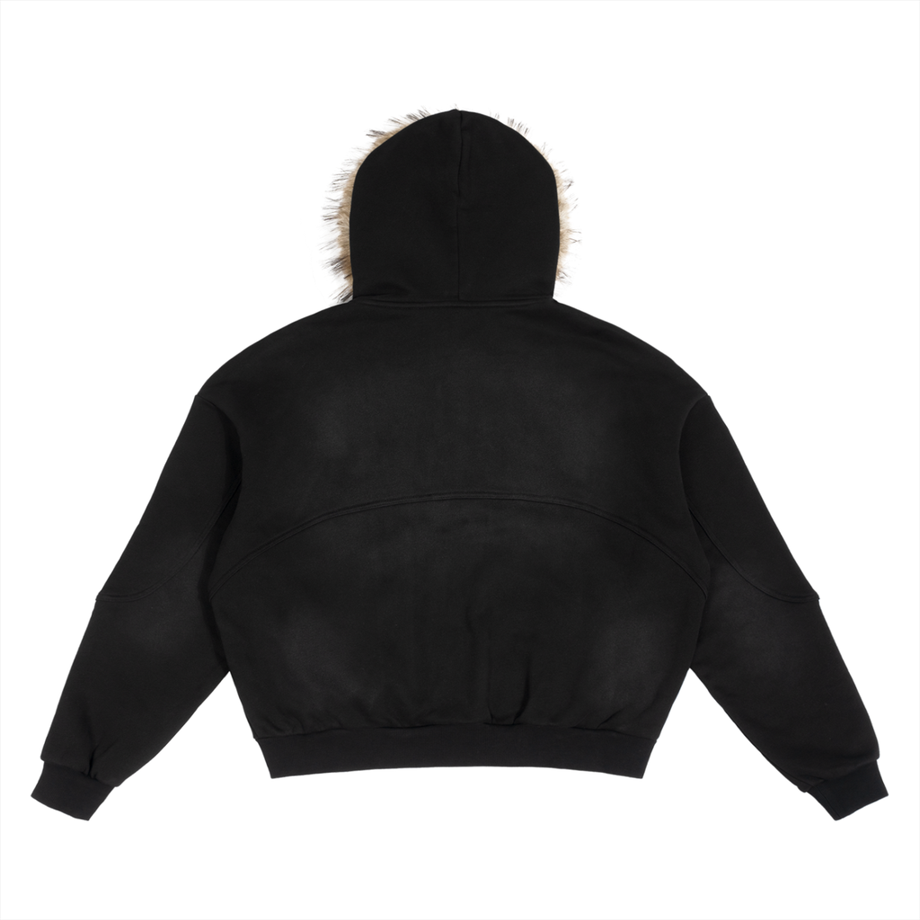 Biblical Sun Fade Detachable Fur Hoodie