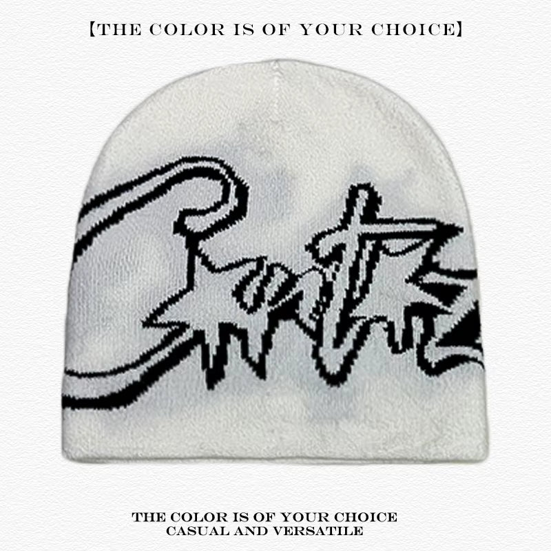 American Street Leopard Print Jacquard Letters Star Knitted Hats Warm Camo Men Women Fashion Personal Versatile Beanies Hip-Hop